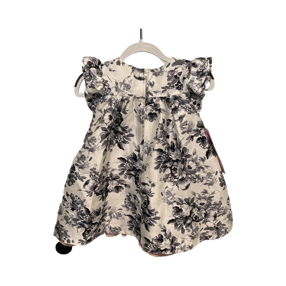 Rare Editions Toddler Girls Fancy Floral Bow Dress NWT Size 2T - Picture 3 of 6